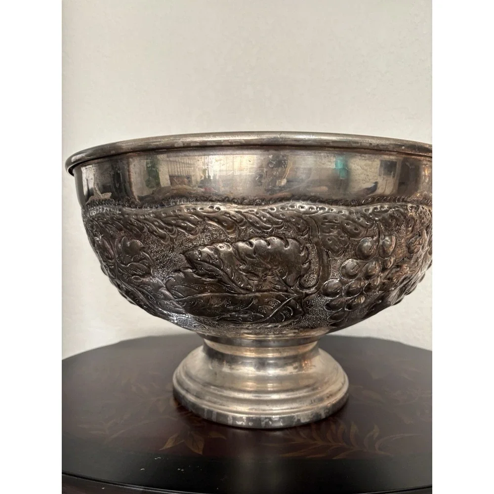 Vintage Extra Large Silver Plate Champagne Cooler Chiller Wine Ice Bucket